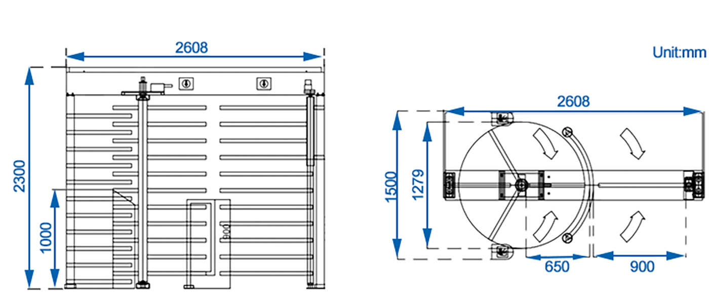 Turnstile Doors dimension