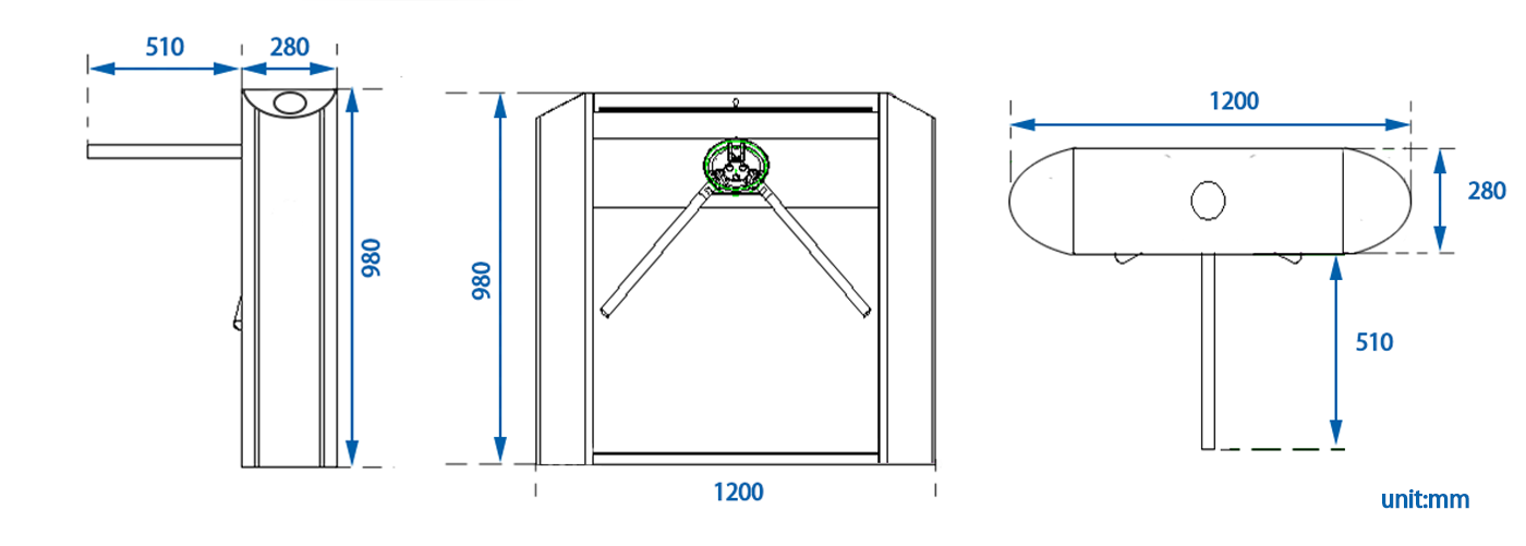 Face Recognition Turnstile Tripod Turnstile