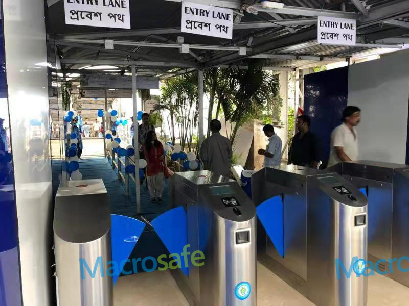 Flap Barrier Gates Project in India station