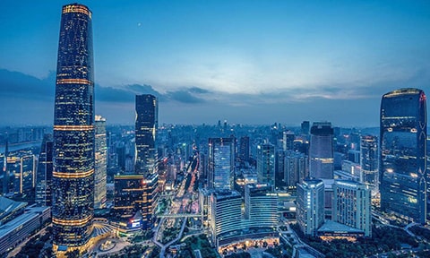 Optical swing gate-Guangzhou International Finance Centre, China