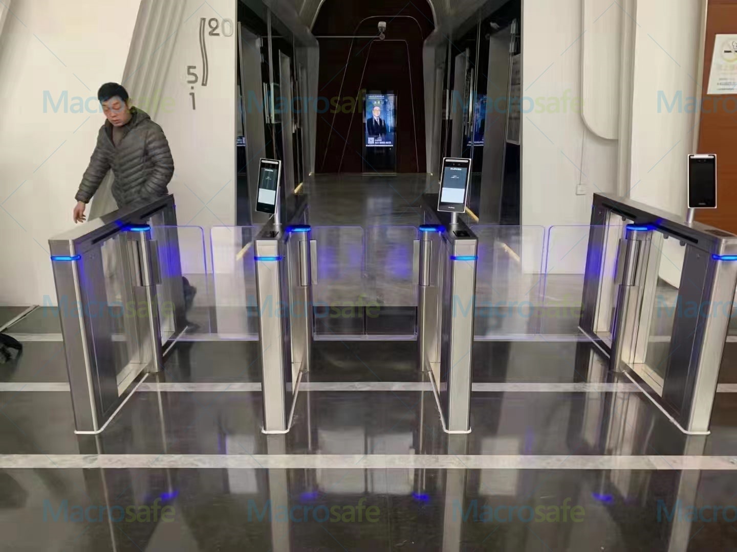 turnstile barrier gate for financial buildings