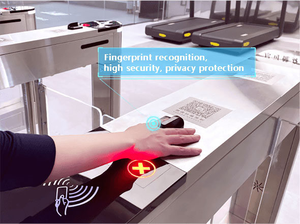 fingerprint flap barrier gate