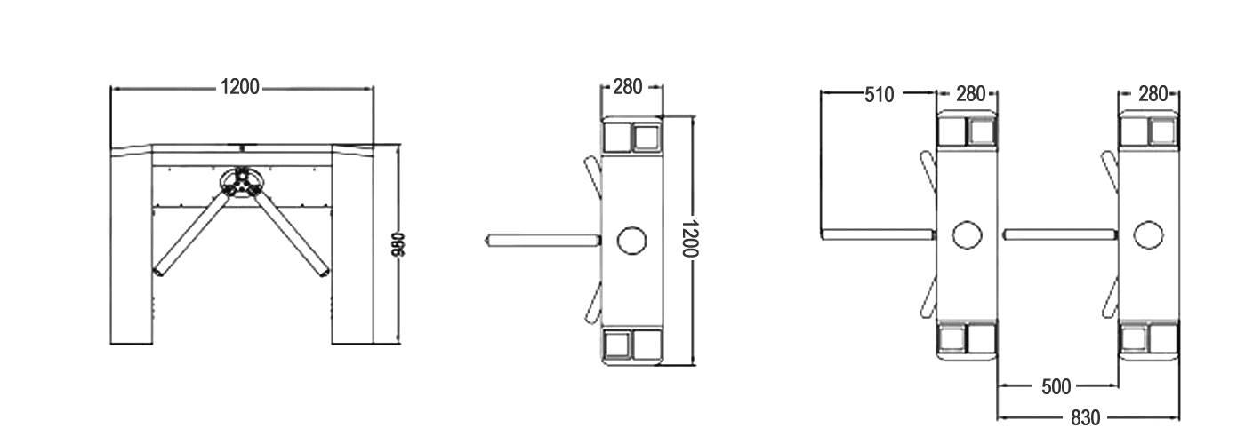 Barcode Gate Entry System Turnstile