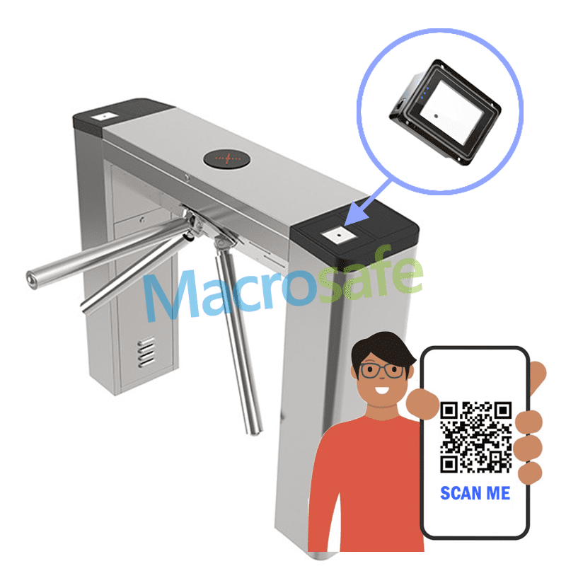 Barcode Gate Entry System Turnstile