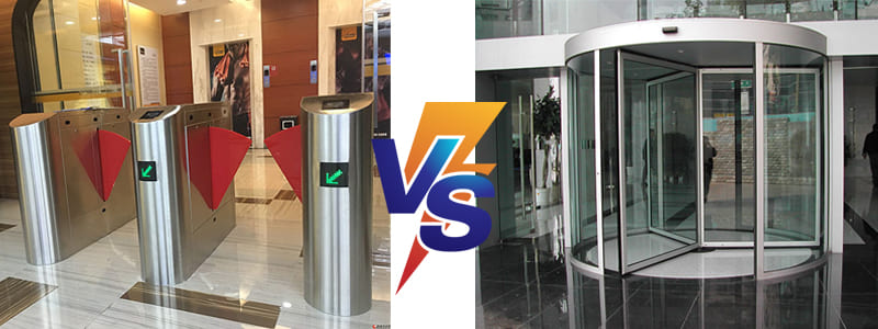 flap barriers vs revolving doors