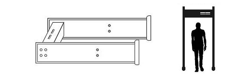 walk through metal detector installation step 2
