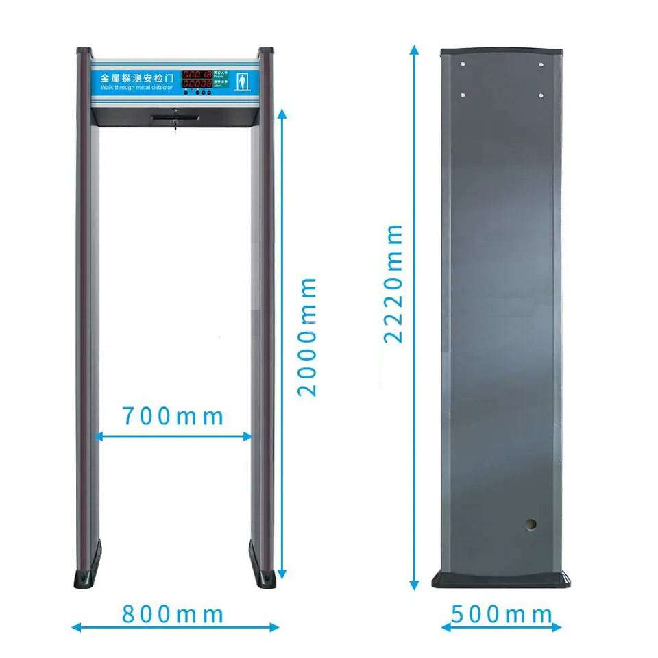 6 Zones Walk Through Metal Detector